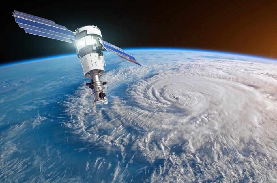 Hurricane as viewed from space. 