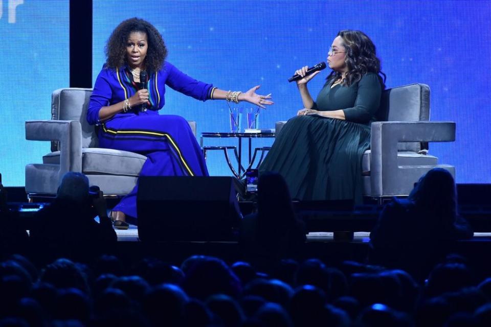 Michelle Obama and Oprah Winfrey | Theo Wargo/Getty Images