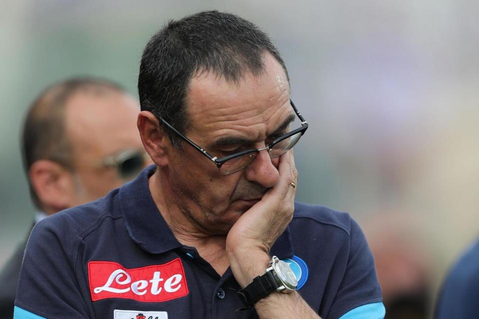 Under contract: Sarri still has a £7m release clause despite being replaced at Napoli (Getty Images)