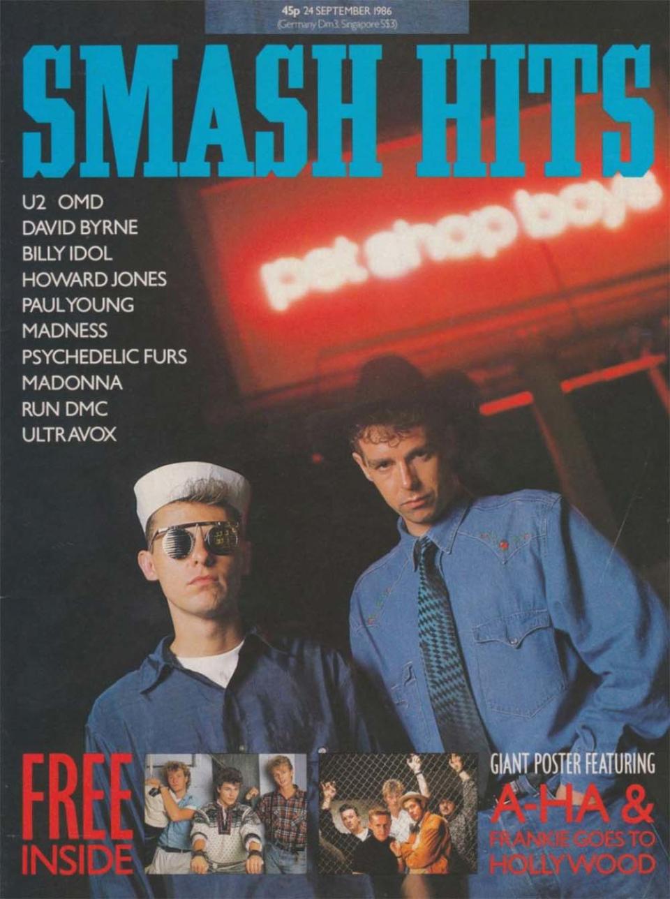 Smash Hits magazine with Neil Tennant and Chris Lowe of Pet Shop Boys