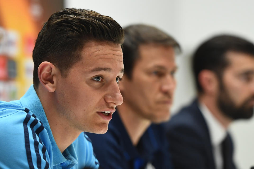 Florian Thauvin aux côtés de Rudi Garcia