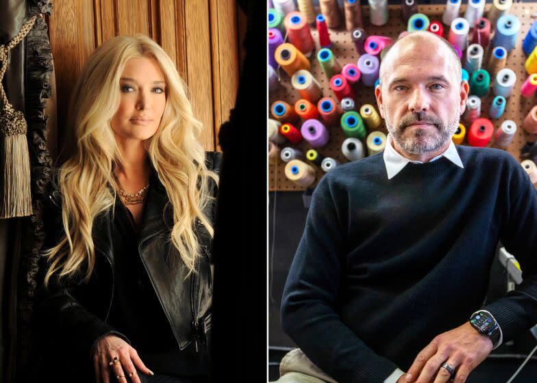 Left: Erika Girardi sits at her home in Pasadena. Right: Portrait of Chris Psaila.