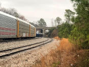 <p>A derailed Amtrak train sits on the track in Cayce, S.C., Sunday, Feb. 4, 2018. (Photo: Meg Kinnard/AP) </p>