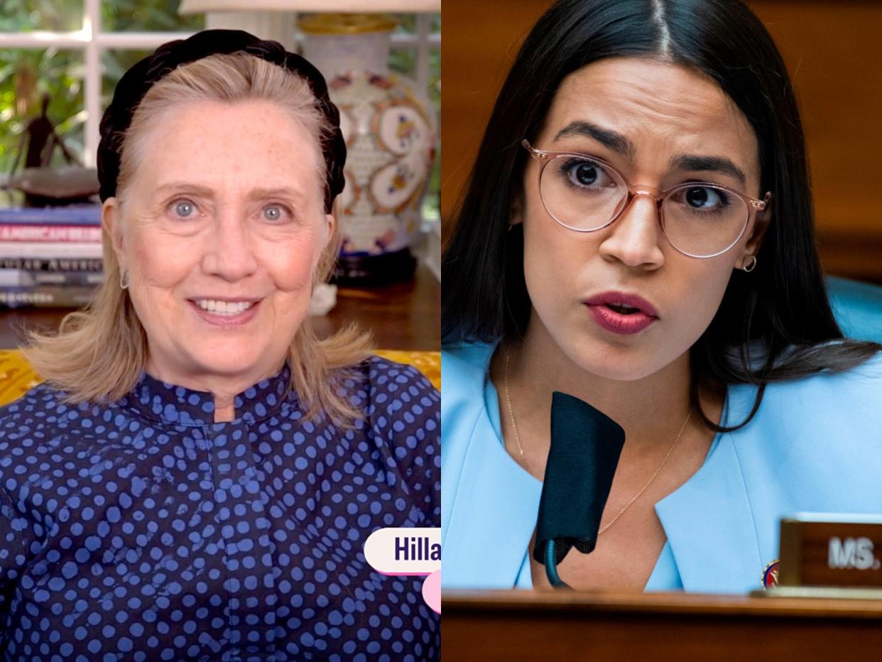 Hillary Clinton and AOC back opposing candidates in Ohio (Getty)