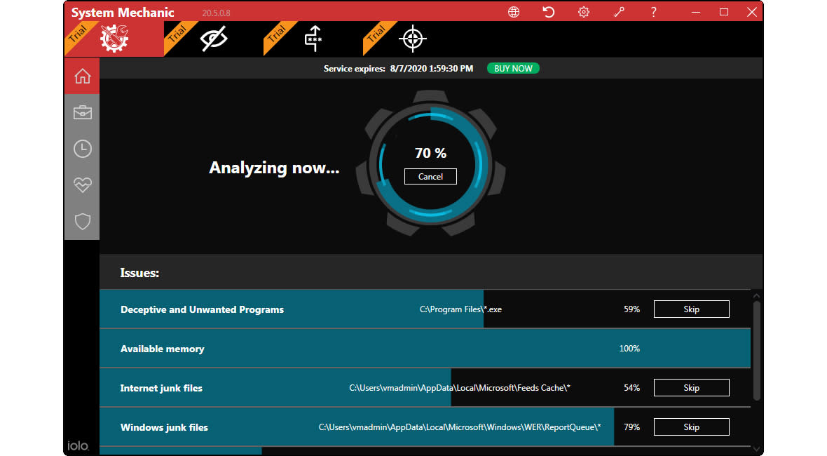 System Mechanic scans your computer for junk that can slow down your device. (Photo: Iolo Technologies)