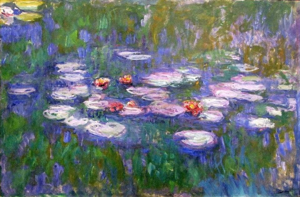 At Feb. 27's workshop, attendees and Larkins will paint a work inspired by Claude Monet's "Water Lilies." This is Larkins' version of "Water Lilies."