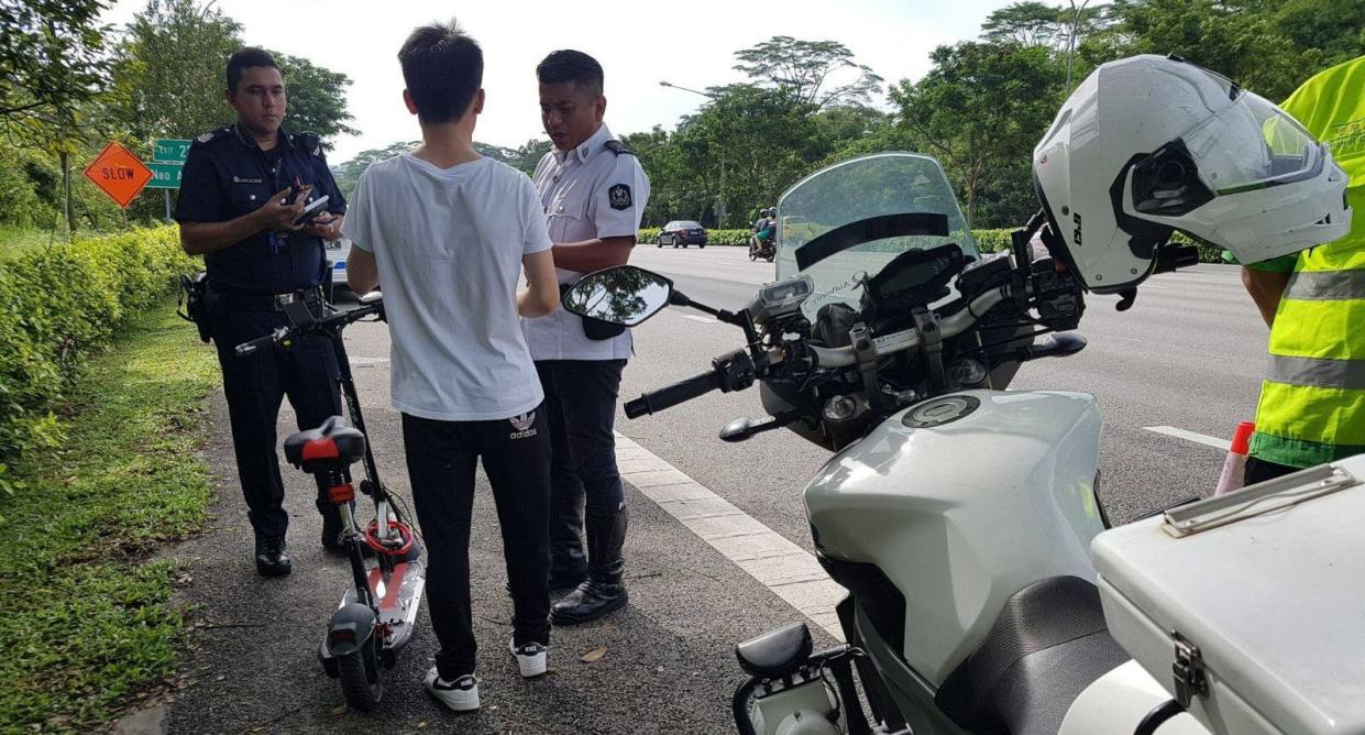 Man nabbed for riding e-scooter along PIE: LTA