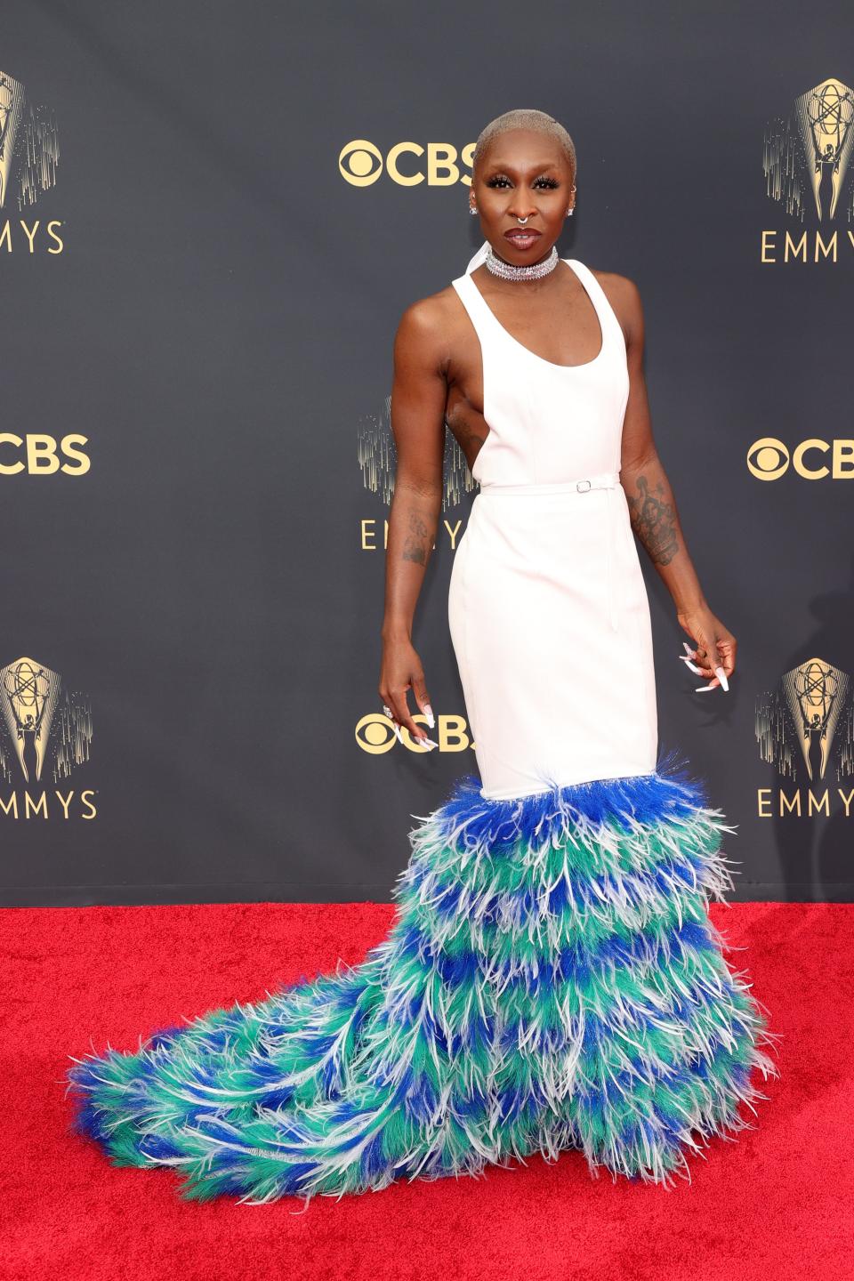 Cynthia Erivo attends the 2021 Emmys.
