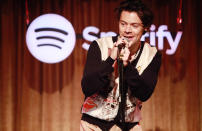 The former 1D star became the first UK male artist to debut at Numer 1 with his first two albums after 'Fine Line' also topped the Billboard Hot 200 Chart in the US.