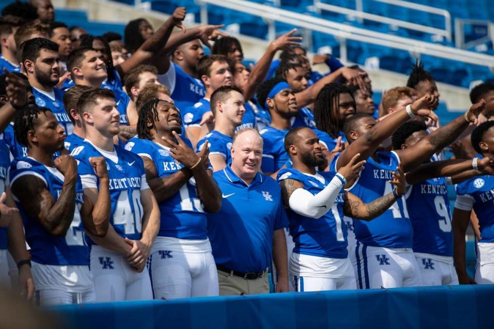 Kentucky football coach Mark Stoops has led the Wildcats to between seven and nine regular season wins in six of the last seven years.