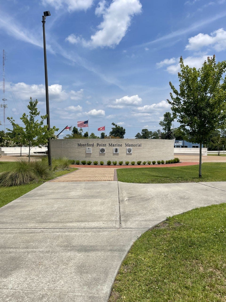 The Montford Point Marine Memorial can be found at the Lejeune Memorial Gardens.