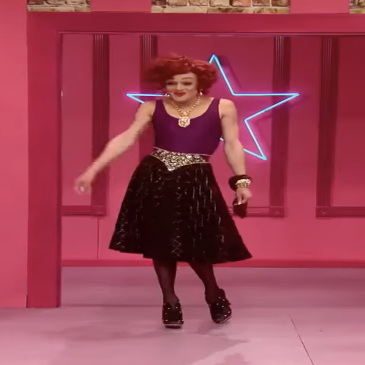 Tammie Brown enters the Werk Room