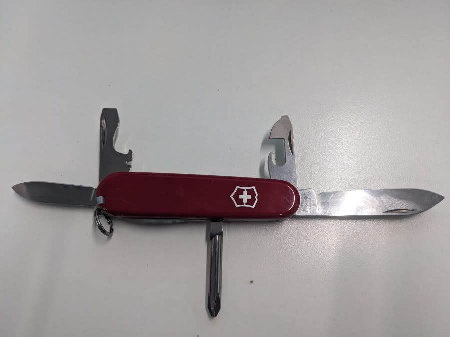 The Victorinox Tinker Small is the Swiss Army Knife made famous in the TV show “MacGyver.” Photo by Dave Burge/KTSM