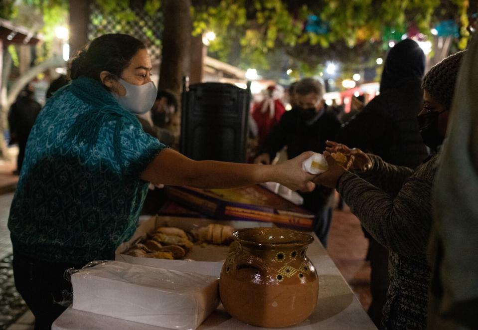 L Valerie Hanley, owner of Casa California shop on Olvera Street.