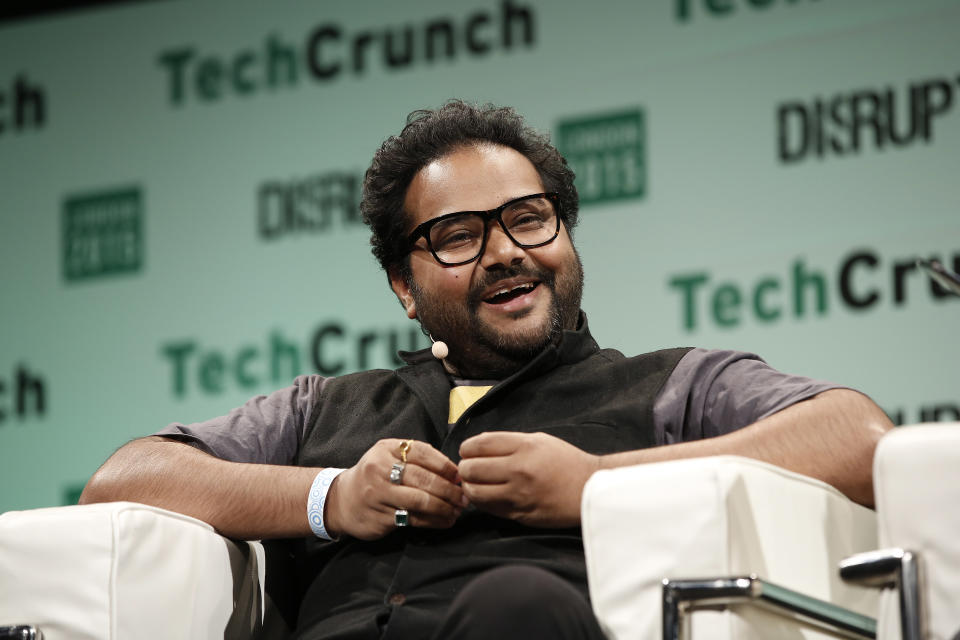 Co-founder & CEO at Blippar Ambarish Mitra during TechCrunch Disrupt London 2015. Photo: John Phillips/Getty Images for TechCrunch