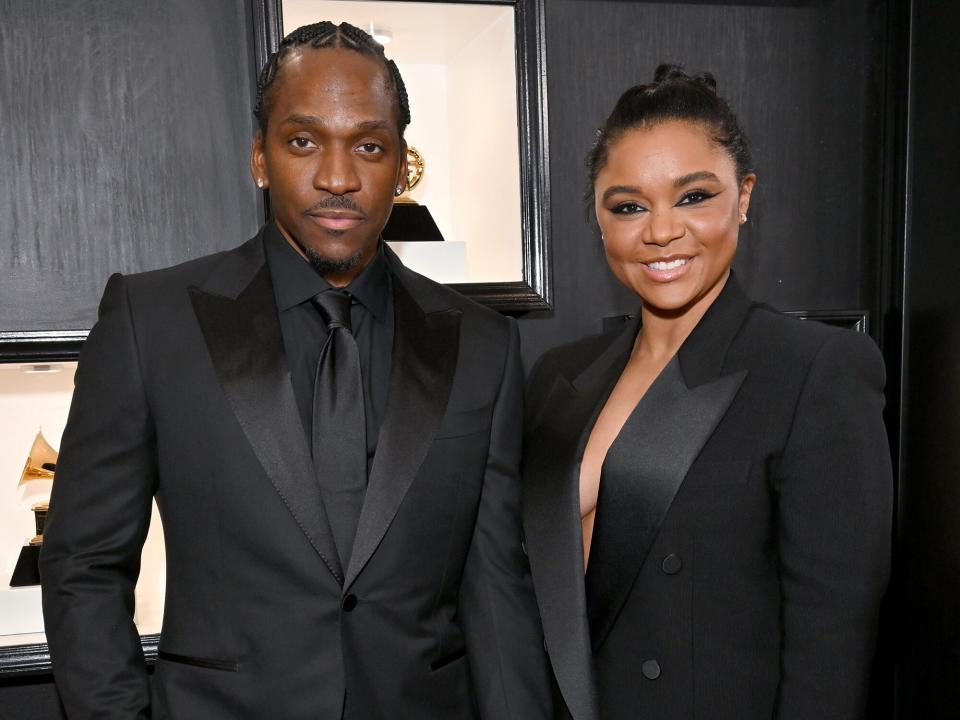Pusha T and Virginia Williams attend the 65th GRAMMY Awards on February 05, 2023 in Los Angeles, California