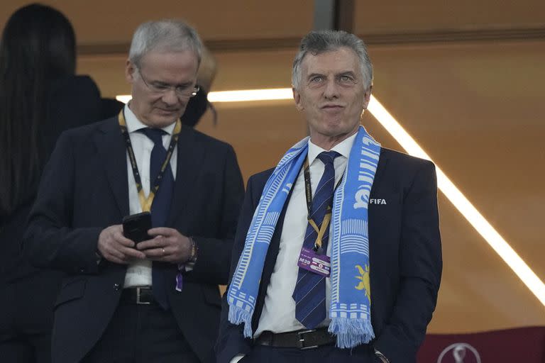 Mauricio Macri presente en el partido entre Argentina y Polonia en el estadio 974