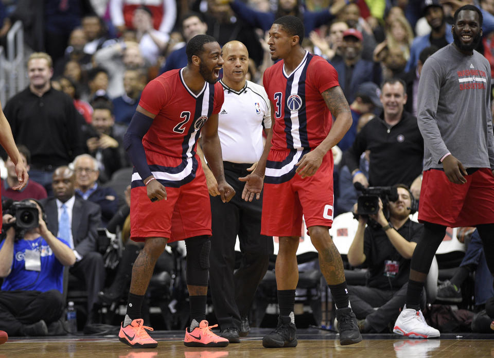 John Wall and Bradley Beal have been great, but the Wizards need more dudes. (AP)