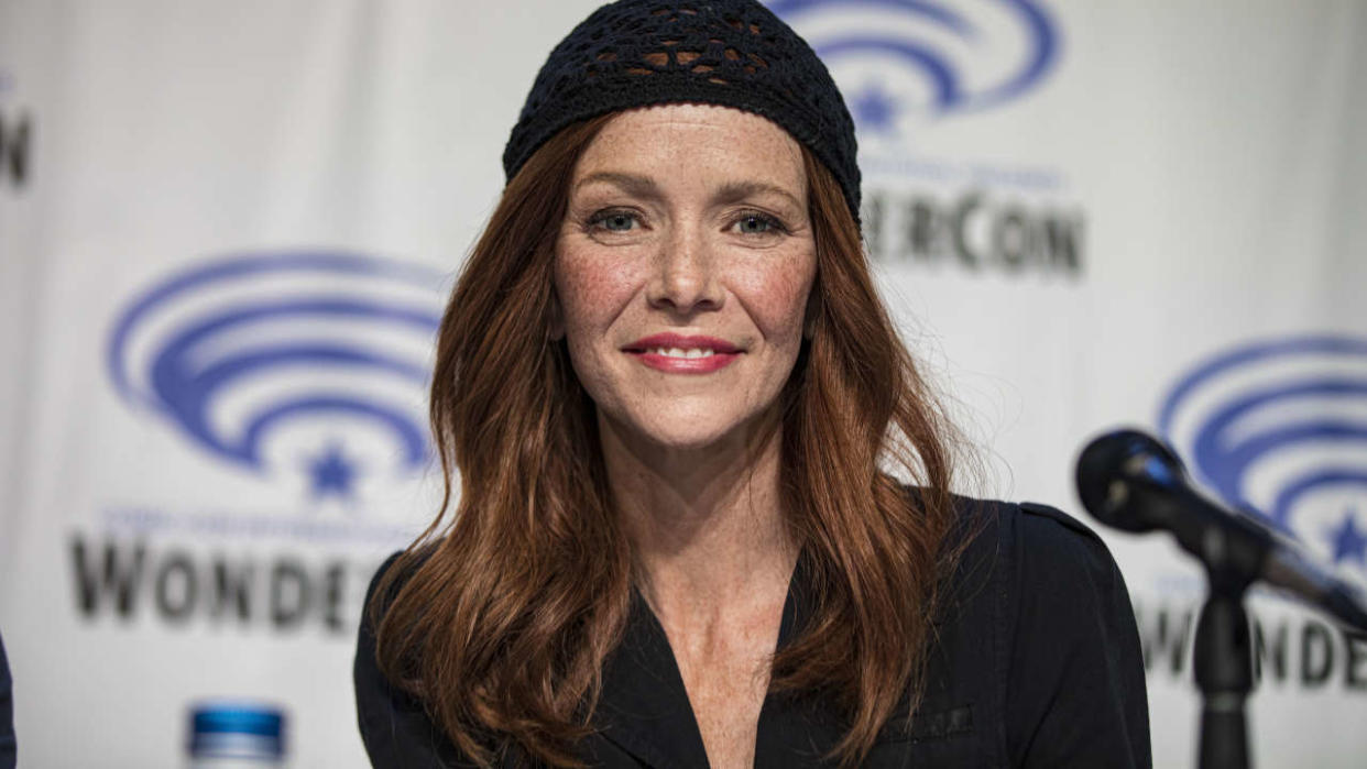 ANAHEIM, CALIFORNIA - APRIL 01: Actress Annie Wersching appears at the 