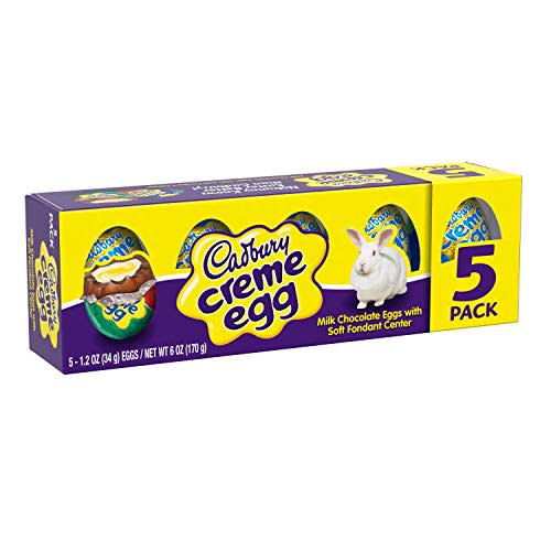 Cadbury Creme Eggs, 1.2-Ounce (Pack of 5) in Tundras Box