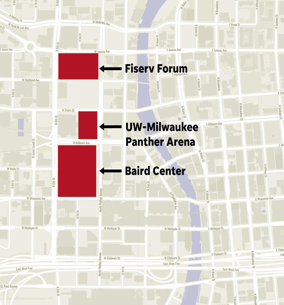 The venues that are being used for the Republican National Convention