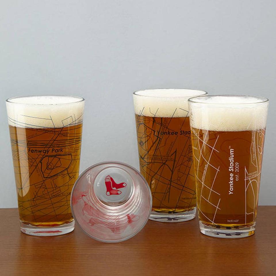 <p><a href="https://www.uncommongoods.com/product/baseball-park-map-pint-glasses-set-of-2" rel="nofollow noopener" target="_blank" data-ylk="slk:Shop Now;elm:context_link;itc:0;sec:content-canvas" class="link ">Shop Now</a></p><p>Baseball Park Map Pint Glasses </p><p>uncommongoods.com</p><p>$38.00</p><span class="copyright">Uncommon Goods </span>