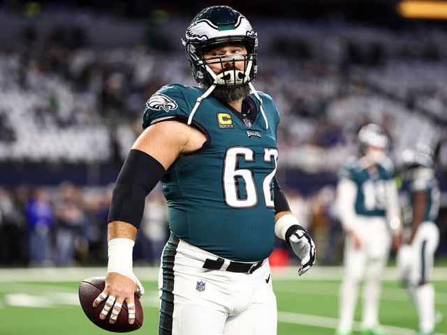 <p>Kevin Sabitus/Getty</p> Jason Kelce