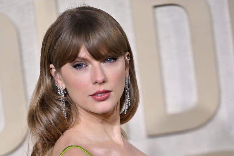 Taylor Swift attends the Golden Globe Awards in January. File Photo by Chris Chew/UPI