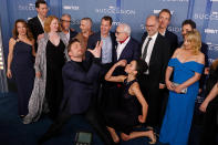 <p>The cast of <em>Succession </em>relishes the moment at the show's season 4 premiere at Lincoln Center in N.Y.C. on March 20. This will be the final season of the HBO series, which stars <a href="https://people.com/tv/nicholas-braun-promises-succession-season-4-is-an-absolute-banger/" rel="nofollow noopener" target="_blank" data-ylk="slk:Nicholas Braun;elm:context_link;itc:0;sec:content-canvas" class="link ">Nicholas Braun</a>, <a href="https://people.com/parents/succession-star-sarah-snook-is-pregnant/" rel="nofollow noopener" target="_blank" data-ylk="slk:Sarah Snook;elm:context_link;itc:0;sec:content-canvas" class="link ">Sarah Snook</a>, <a href="https://people.com/politics/succession-star-drives-press-van-in-biden-motorcade/" rel="nofollow noopener" target="_blank" data-ylk="slk:Alan Ruck;elm:context_link;itc:0;sec:content-canvas" class="link ">Alan Ruck</a>, <a href="https://people.com/tv/jeremy-strong-method-acting-is-annoying-says-succession-costar-brian-cox/" rel="nofollow noopener" target="_blank" data-ylk="slk:Jeremy Strong;elm:context_link;itc:0;sec:content-canvas" class="link ">Jeremy Strong</a>, <a href="https://people.com/tv/who-is-jazz-charton-kieran-culkin-wife/" rel="nofollow noopener" target="_blank" data-ylk="slk:Kieran Culkin;elm:context_link;itc:0;sec:content-canvas" class="link ">Kieran Culkin</a>, <a href="https://people.com/royals/brian-cox-thoughts-prince-harry-meghan-markle-british-monarchy/" rel="nofollow noopener" target="_blank" data-ylk="slk:Brian Cox;elm:context_link;itc:0;sec:content-canvas" class="link ">Brian Cox</a> and <a href="https://people.com/tv/2022-emmy-awards-matthew-macfadyen-outstanding-supporting-actor-in-a-drama-series/" rel="nofollow noopener" target="_blank" data-ylk="slk:Matthew MacFadyen;elm:context_link;itc:0;sec:content-canvas" class="link ">Matthew MacFadyen</a>. </p>