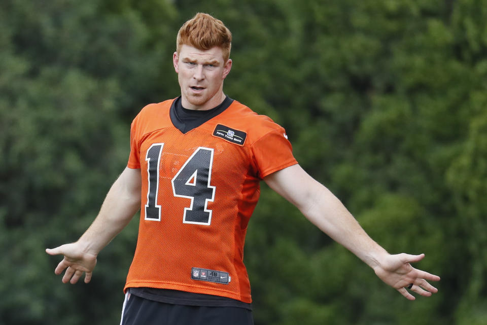 Cincinnati Bengals quarterback Andy Dalton got a standing ovation from Bills fans before Sunday's preseason game. (AP)