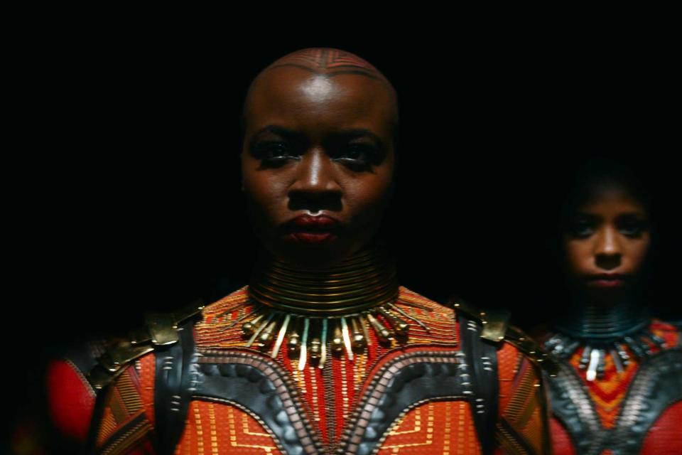 Danai Gurira as Okoye in Marvel Studios' Black Panther: Wakanda Forever. Photo courtesy of Marvel Studios. © 2022 MARVEL.