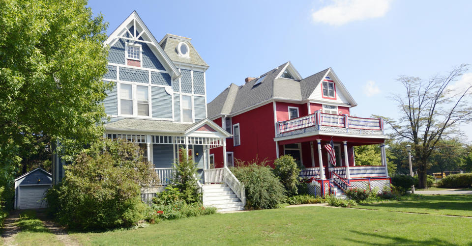 Home in Oak park, residential district in Illinois