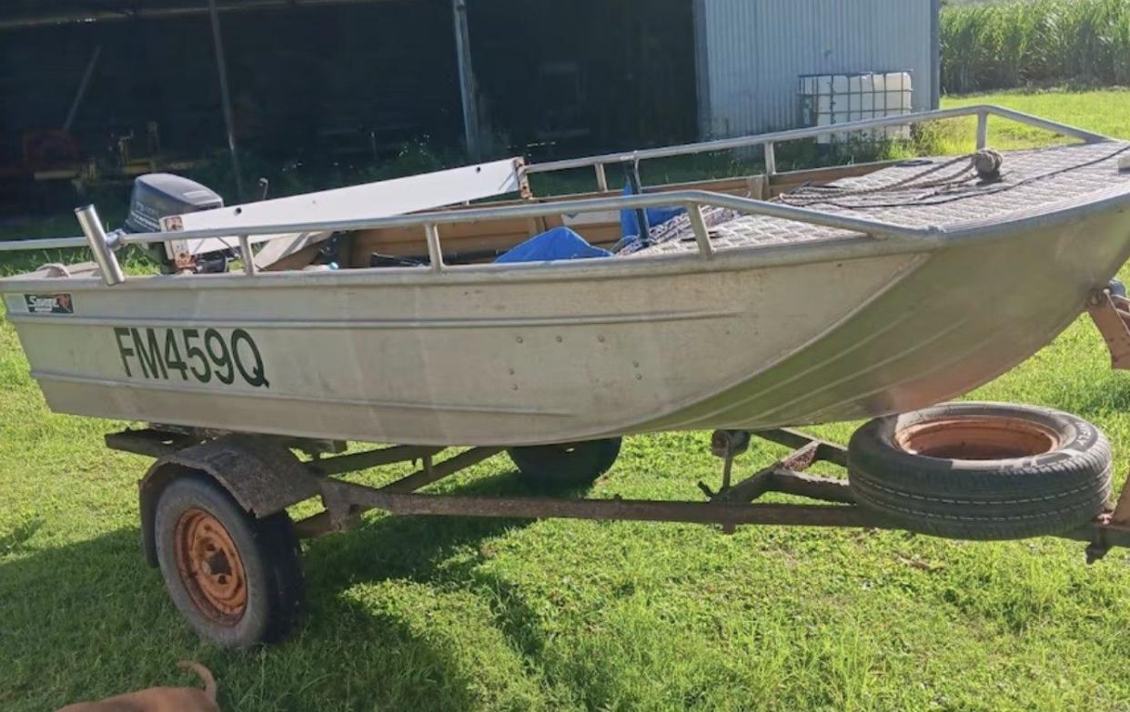 The boat in which Mr Brookman was attacked