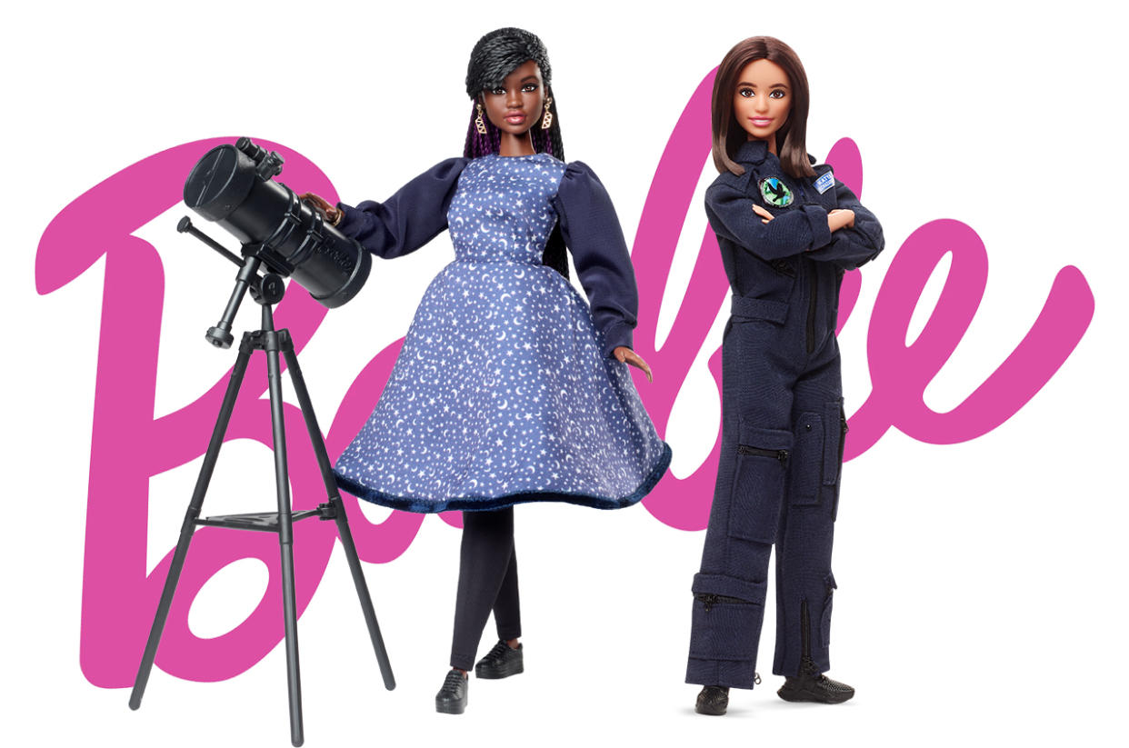  Space scientist Maggie Aderin-Pocock and citizen astronaut Katya "Kat" Echazarreta have been honored as Barbie role models for International Women's Day on Wednesday, March 8, 2023. 