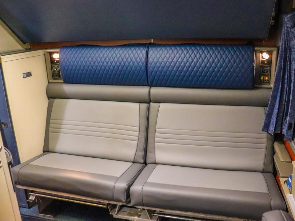 Inside the sleeping car of an Amtrak Superliner - Amtrak Upgraded Long Distance Trains 2021