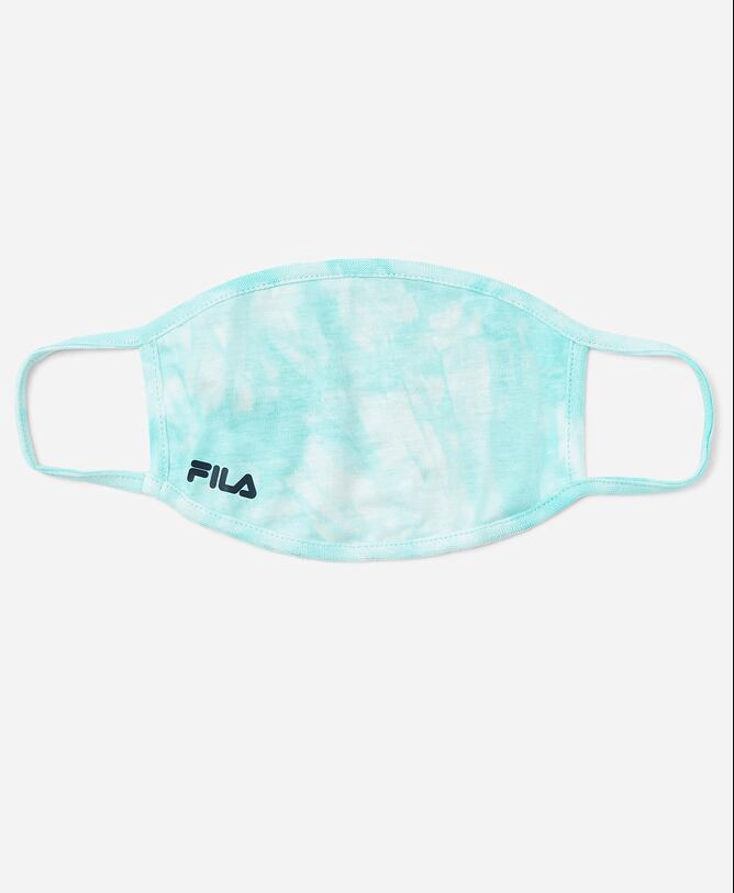 Aqua Blue Tie-Dye Face Mask