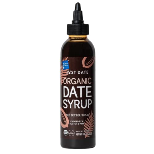 Just Date Syrup : Organic Date Sweetener | One 8.8 OZ Squeeze Bottle I Low-Glycemic, Vegan, Paleo | 1 Ingredient : 100% Organic Medjool Dates (AMAZON)