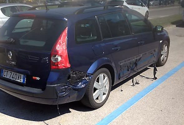 Unlucky Renault is melted by fierce heat