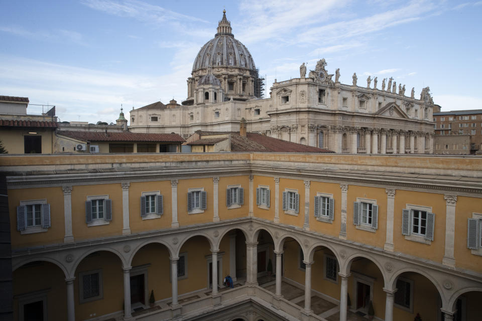 This Monday, Dec. 9, 2019 photo shows the Congregation for the Doctrine of the Faith offices at the Vatican. The Vatican office responsible for processing clergy sex abuse complaints has seen a record 1,000 cases reported from around the world this year, including from countries it had not heard from before, suggesting that the worst may be yet to come in a crisis that has plagued the Catholic Church. (AP Photo/Alessandra Tarantino)