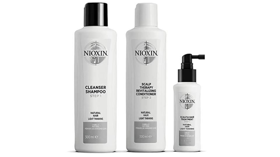 Kit Nioxin para la pérdida de densidad capilar. (Foto: Amazon)