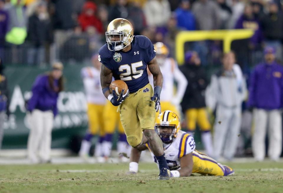 Notre Dame RB Tarean Folston (Getty)