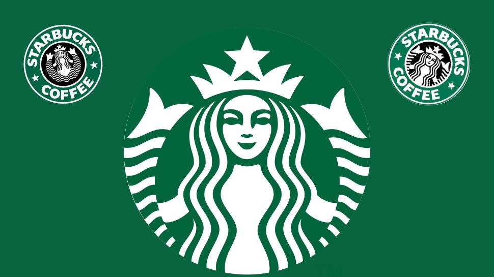  Composite of Starbucks logos. 