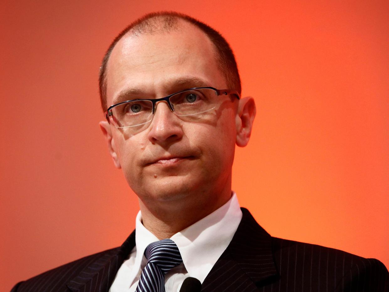 A headshot of Sergei Kiriyenko, the first deputy head of the presidential administration to President Vladimir Putin.