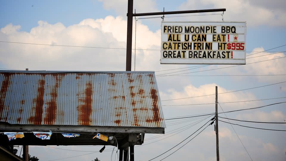 A gas station in the Mississippi Delta offering an all-you-can-eat-buffet, which Medley visited in 2013. - Kate Medley