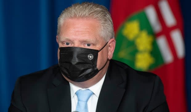 It has been more than a month since Premier Doug Ford held a COVID-19 briefing and took questions from the media. (Frank Gunn/The Canadian Press - image credit)