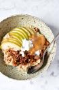 <p>Only have three minutes? This breakfast porridge's mix of cinnamon, pear, and coconut will warm you up on the coldest of mornings.</p><p><strong>Get the recipe at <a rel="nofollow noopener" href="https://paleoglutenfree.com/recipes/3-minute-ultimate-paleo-breakfast-porridge/" target="_blank" data-ylk="slk:Paleo Gluten Free Eats;elm:context_link;itc:0;sec:content-canvas" class="link ">Paleo Gluten Free Eats</a>.</strong></p>