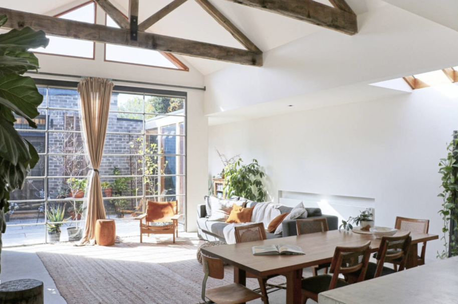 You can now make like Nina from 'Offspring' and stay in her gorgeous Fitzroy (on-set) home designed by Insta-famous interior maverick Kali Cavanagh. The early 1900's Victorian building has been carefully renovated to highlight its heritage features. We love the sun-drenched garden courtyard and exposed wooden beams.