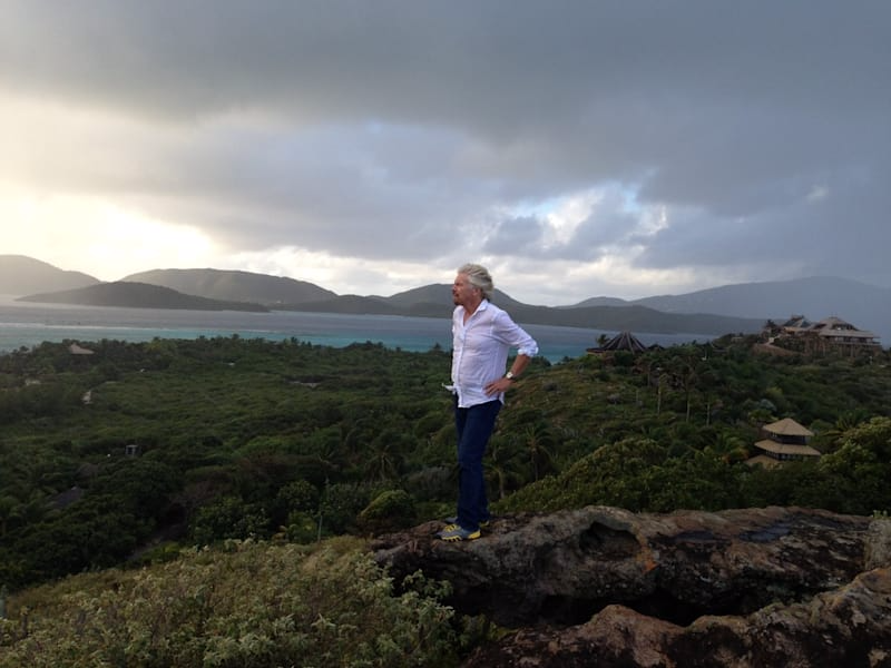 Sir richard branson on Necker Island