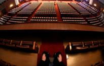 <p>A security worker sits at his post before the opening session of the National People’s Congress (NPC) at the Great Hall of the People in Beijing on March 5, 2018. (Photo: Jason Lee/Reuters) </p>