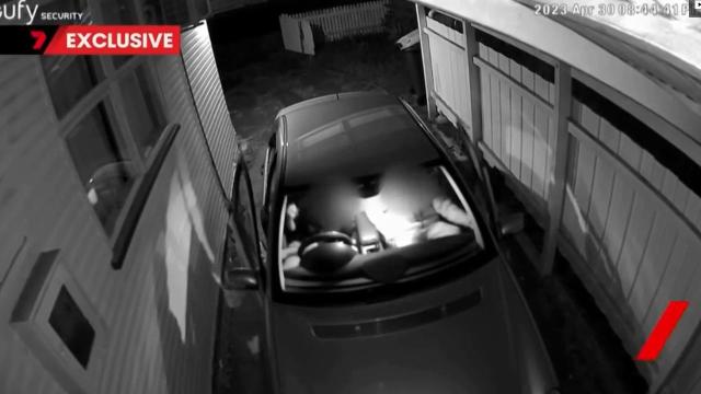 still from cctv footage theft of car